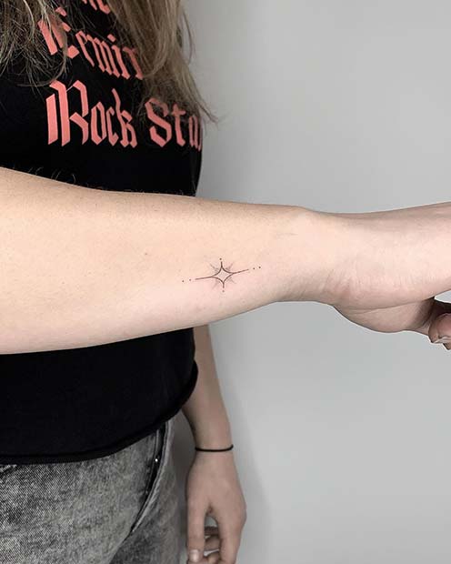 Stylish Star Arm Tattoo 