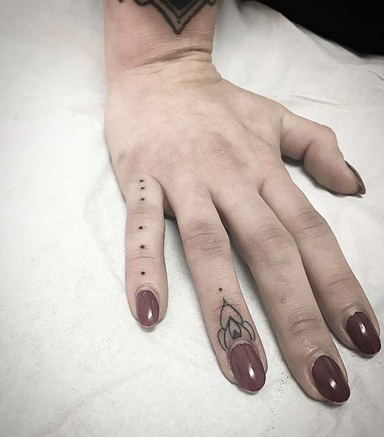 Trendy Finger Tattoos
