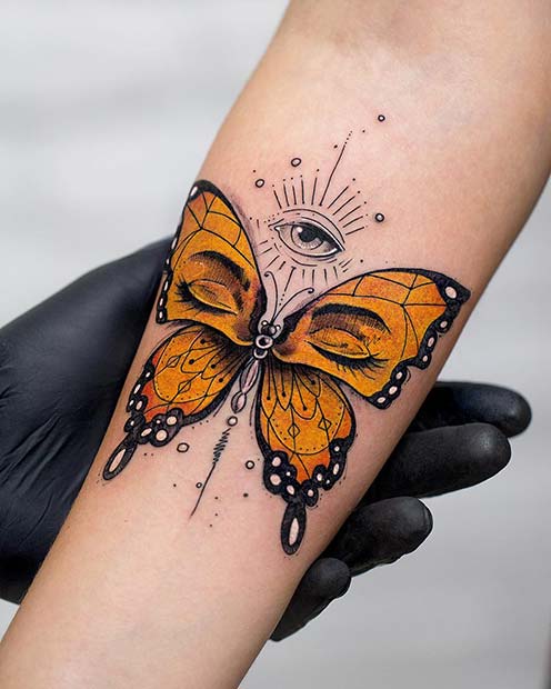 Unique Butterfly Tattoo