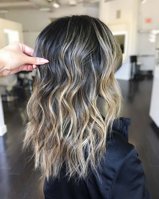 Black Hair with Blonde Highlights