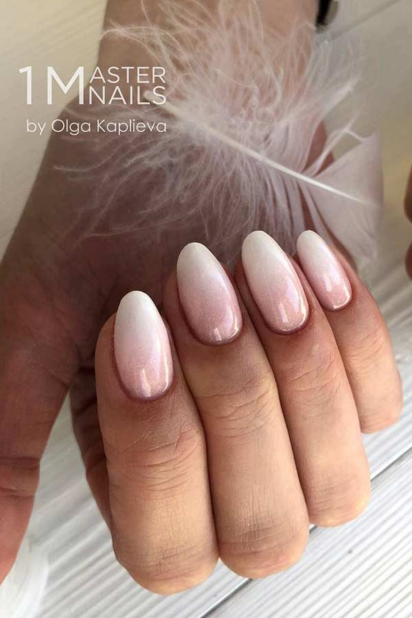 Classy French Ombre Nail Design