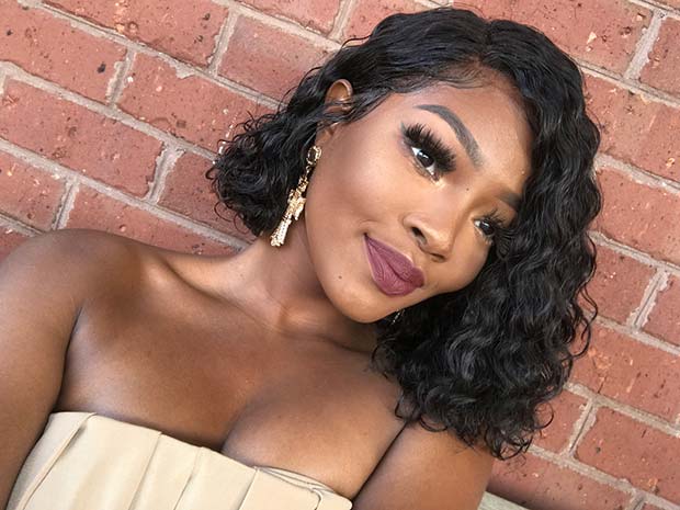 Cute and Curly Weave Bob