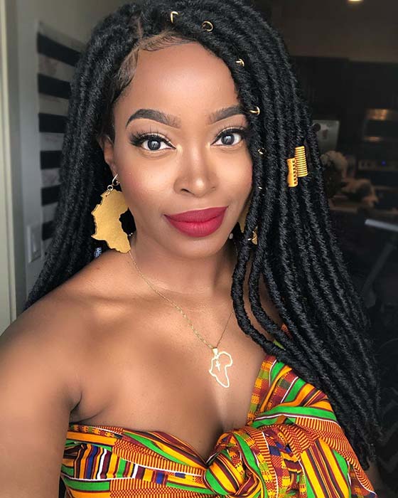 Glam Dreads with Gold Accessories