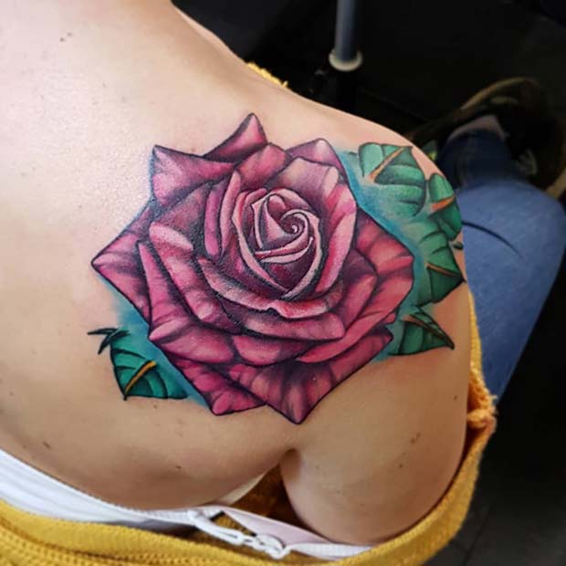 Stylish Rose Tattoo Idea