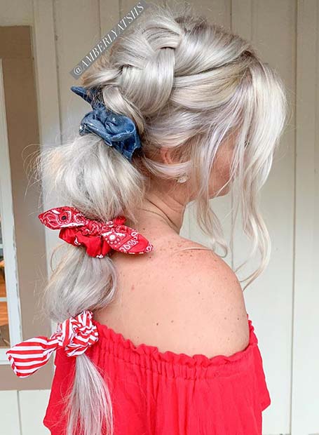 Accessorized Ponytail and Braid