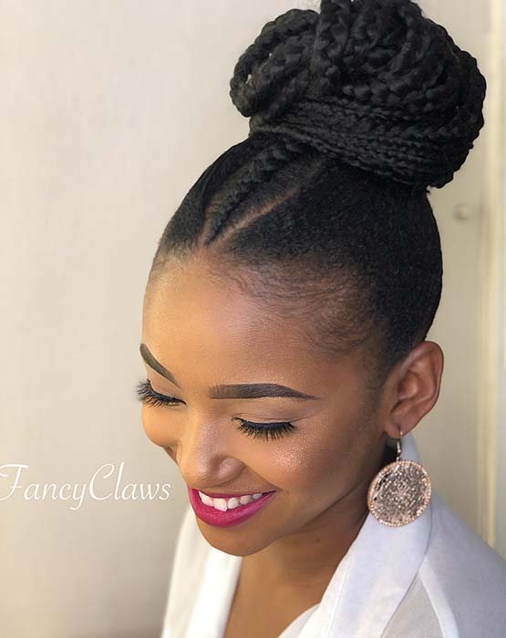 Gorgeous Side Twist and Braided Low Bun Prom Hairstyle