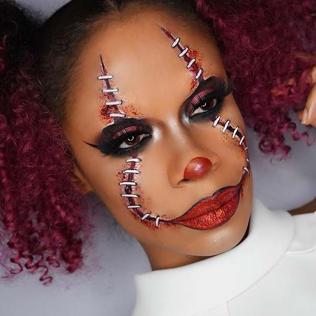 Clown Makeup with Staples