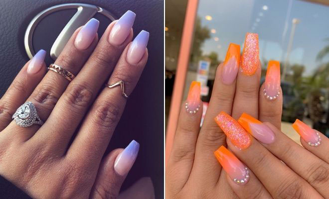 63 Nail Designs and Ideas for Coffin Acrylic Nails - StayGlam