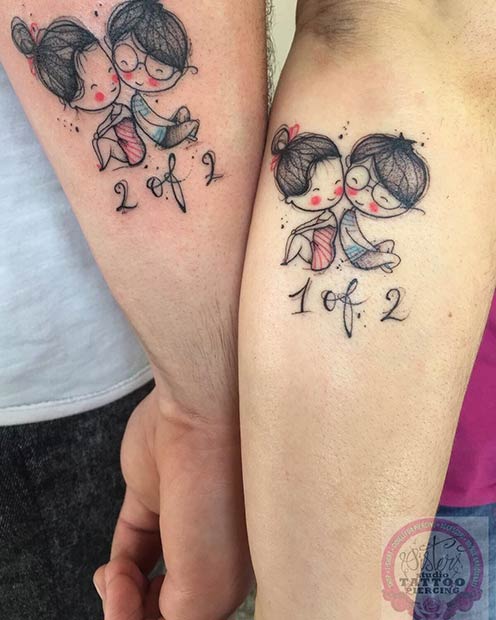 Cute Brother and Sister Tattoo