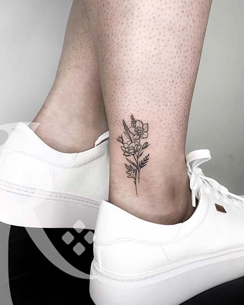 Cute Flower Tattoo Idea