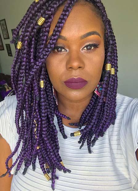 43 Cute Medium Box Braids You Need to Try - Page 4 of 4 - StayGlam