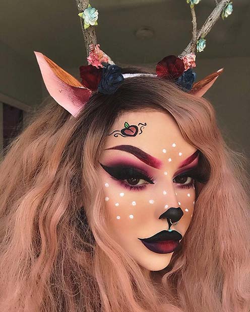 Fantasy Deer Makeup Idea