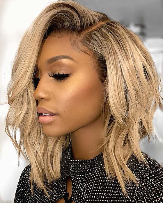 Glamorous Golden Blonde Bob 