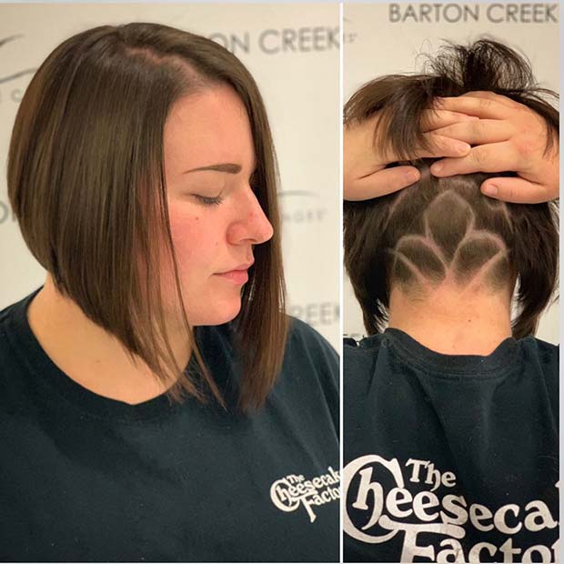 Inverted Undercut Bob Haircut