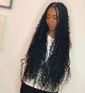 45 Trendy Goddess Box Braids Hairstyles - StayGlam - StayGlam