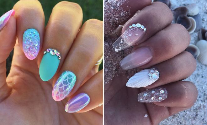 Mermaid Chrome Nail Designs for Short Nails - wide 4