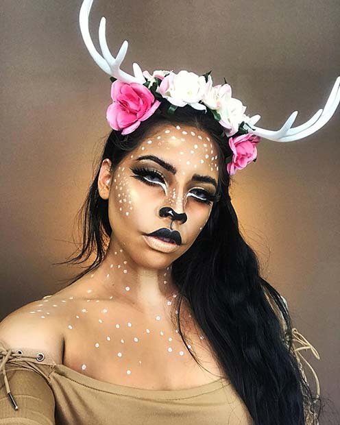 25 Deer Makeup Ideas for Halloween 2019 -