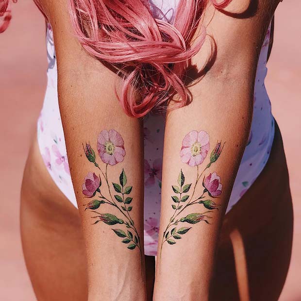Pretty Floral Tattoos