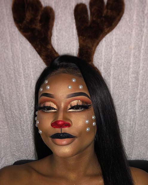 Rudolph Inspired Makeup