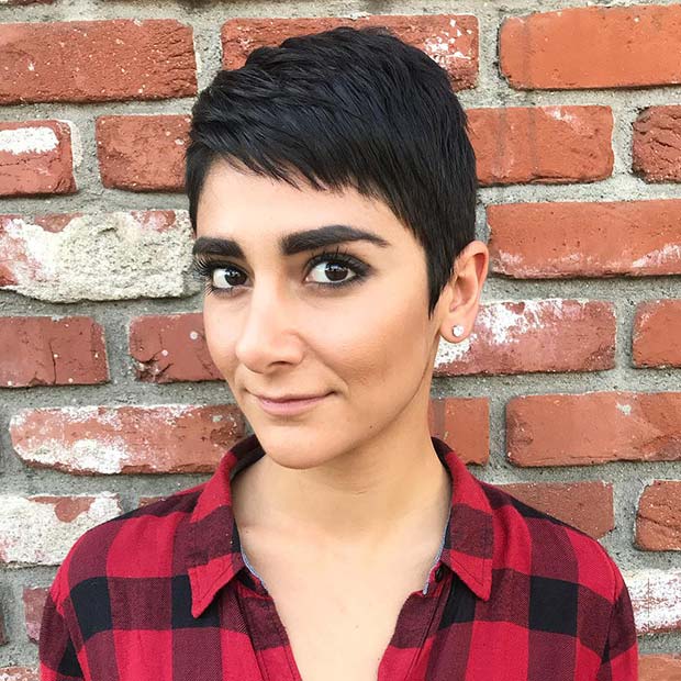 Short Pixie Cut with Bangs
