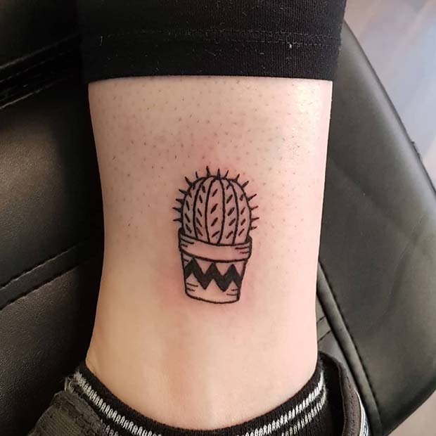 Small Cactus Tattoo