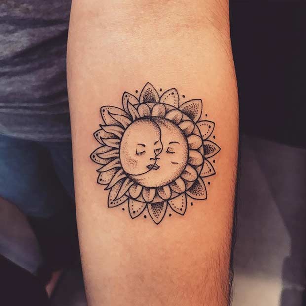 63 Most Beautiful Sun And Moon Tattoo Ideas Stayglam