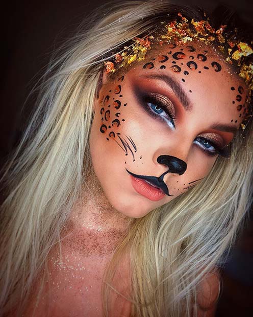 Sparkly Leopard Makeup