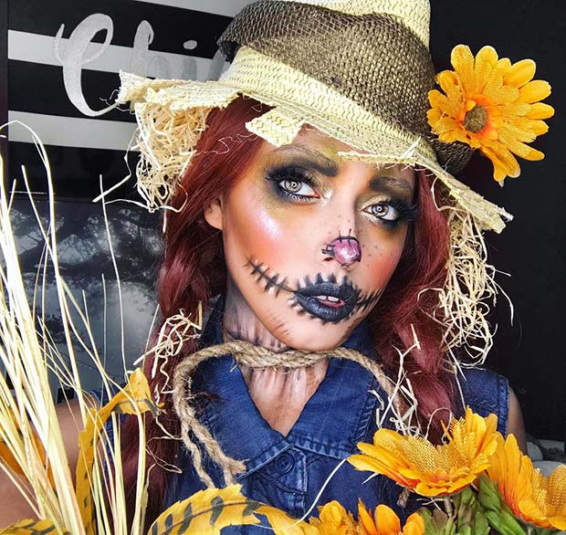 Spooky Scarecrow Makeup