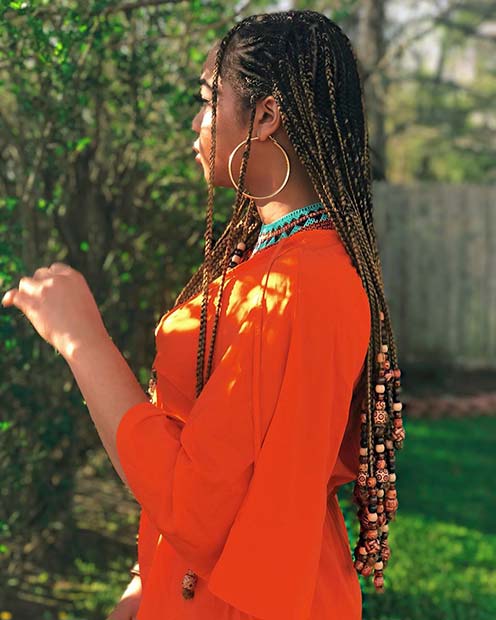 Summery Braids with Beads