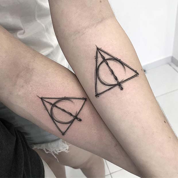 Matching Tattoos for Harry Potter Fans