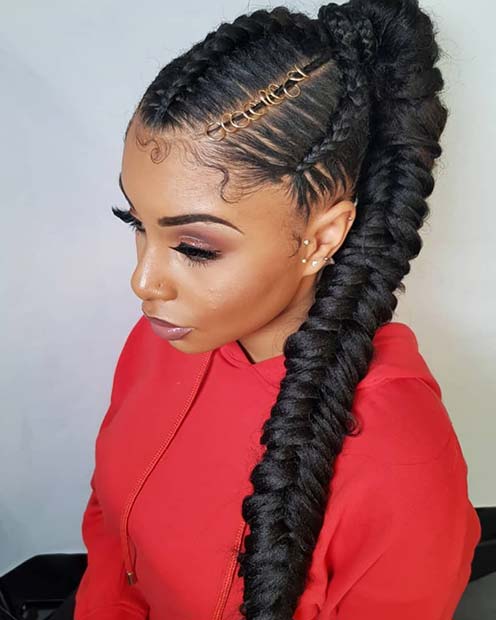 Trendy Fish Tail Braided Ponytails Hairstyles