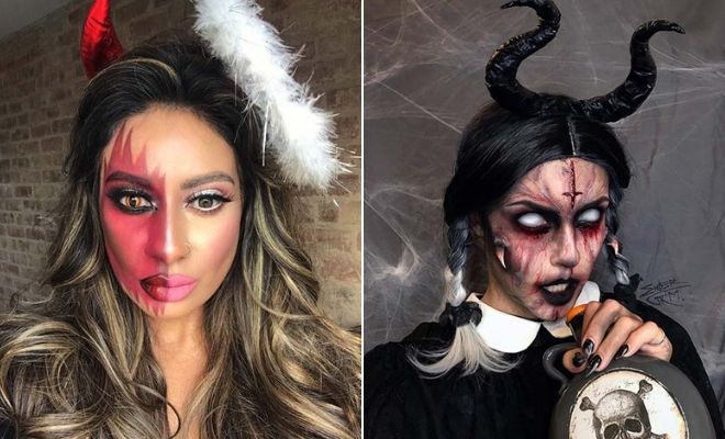 female devil costume makeup