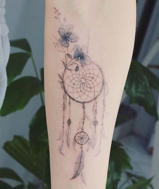 Beautiful Dream Catcher Tattoo