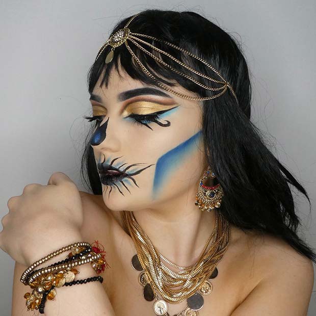 Cleopatra Skull Makeup