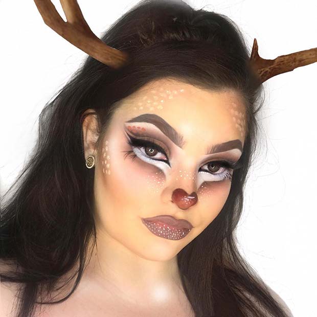 Cute Deer Makeup Idea
