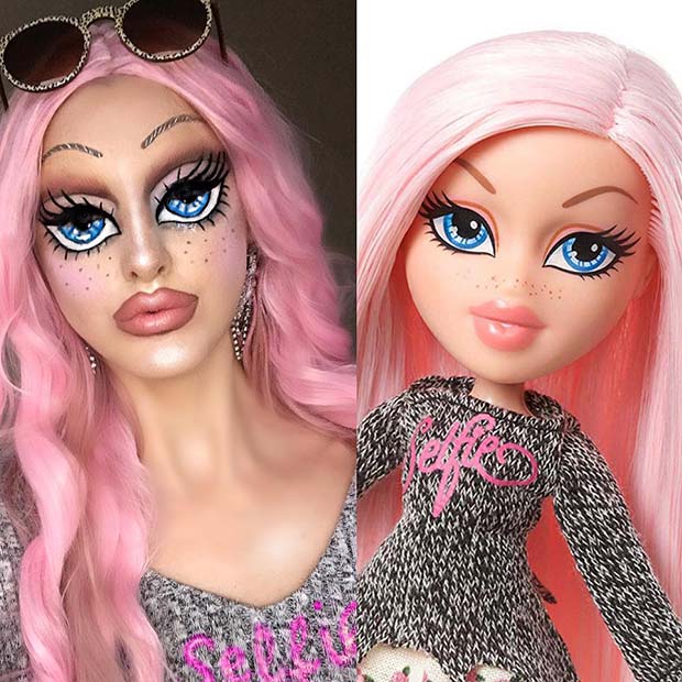 Bratz Doll Illusion Makeup Idea