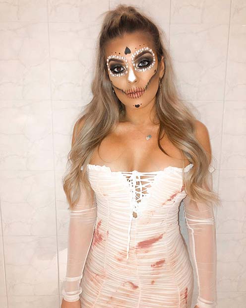 Easy Skull Makeup and Costume