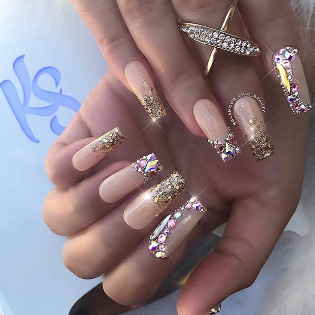 23 Dazzling Diamond Nails That Will Keep You Mesmerized Hatinews