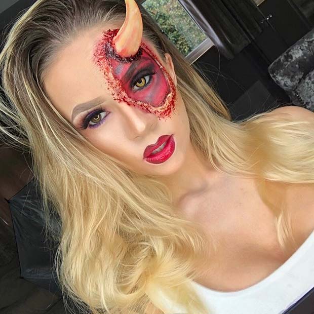 43 Devil Makeup Ideas for Halloween 2020 | Page 2 of 4 | StayGlam Devil Costume For Women Makeup