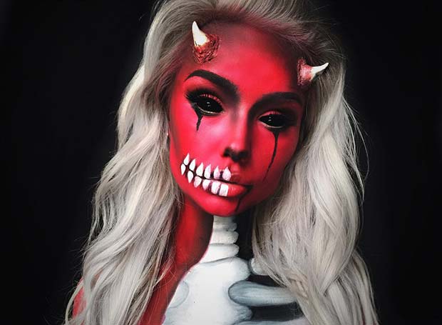 half demon half human makeup