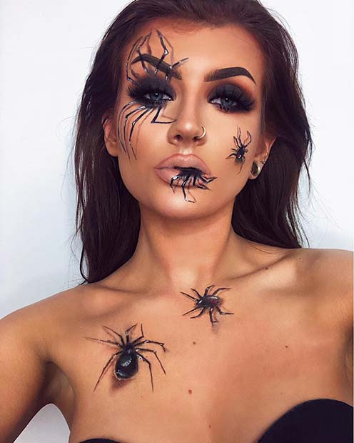 Scary Spider Makeup