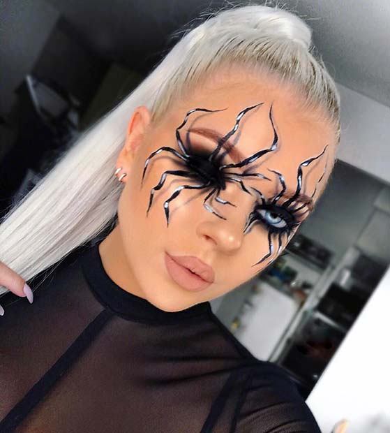 Scary Spiders Eye Makeup 