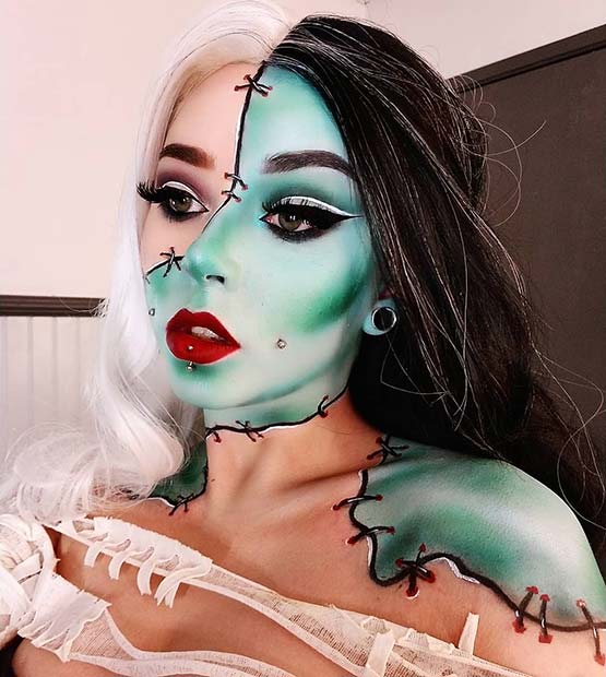 Unique Bride of Frankenstein Makeup