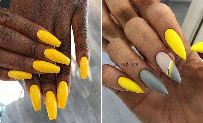 43 Chic Ways to Wear Yellow Acrylic Nails - StayGlam