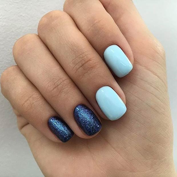 43 Stunning Ways To Wear Baby Blue Nails Page 2 Of 4 Stayglam