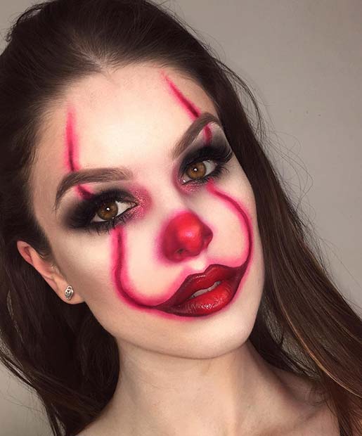 simple clown makeup