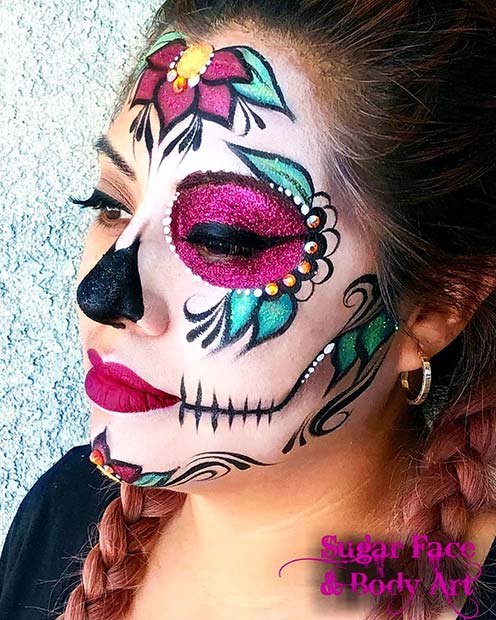 Colorful Sugar Skull Makeup