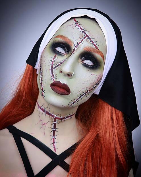 Creepy Nun Makeup