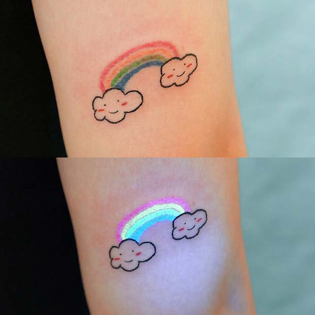 Cute Rainbow Tattoo Design