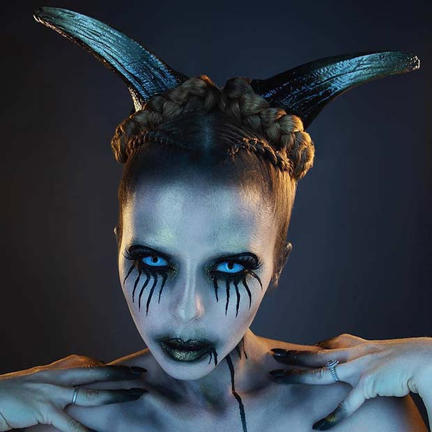 Demon Face Paint Halloween